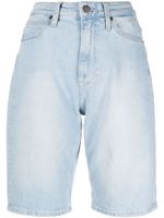 Calvin Klein short en jean à patch logo - Bleu