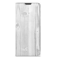 Motorola Moto G51 5G Book Wallet Case White Wood