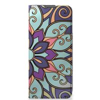 OnePlus Nord CE 2 5G Smart Cover Purple Flower - thumbnail