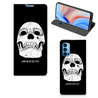 Mobiel BookCase OPPO Reno4 Pro 5G Skull Eyes - thumbnail