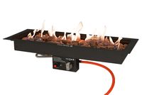 Easy Fires inbouwbrander rechthoek zwart 76x26cm.