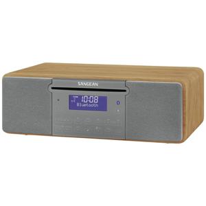 Sangean DDR-47BT draagbare stereo-installatie Digitaal 14 W DAB+, FM Grijs, Walnoot MP3 afspelen