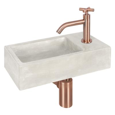 WC Fontein Ravo Gebogen Kraan | Fonteinset met Betonnen Wastafel Koperen Kraan WC Fontein Ravo Gebogen Kraan | Fonteinset met Betonnen Wastafel Koperen Kraan