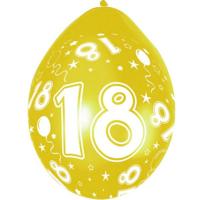 Ballonnen 18 jaar rondom bedrukt
