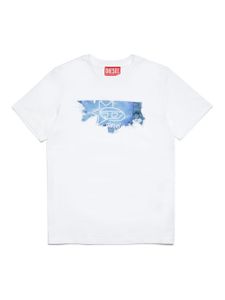 Diesel Kids t-shirt en coton à logo imprimé - Blanc