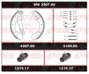 Remmenset, trommelrem REMSA, Diameter (mm)200mm, u.a. für Opel, Vauxhall