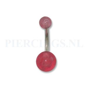 Navelpiercing acryl roze