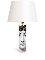 Fornasetti abat-jour conique en coton - Blanc - thumbnail