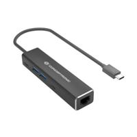 CONCEPTRONIC ABBY13B Gigabit Ethernet USB 3.2 Gen 1 adapter met USB-hub, GbE, USB-A x 2, USB-C x 2