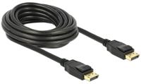 Delock 83808 DisplayPort-kabel DisplayPort Aansluitkabel DisplayPort-stekker, DisplayPort-stekker 5.00 m Zwart Vergulde steekcontacten