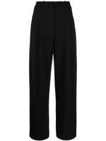 Emporio Armani pantalon plissé à taille haute - Noir