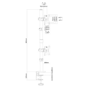 Neomounts FPMA-D550DVBLACK Monitorarm Zwart