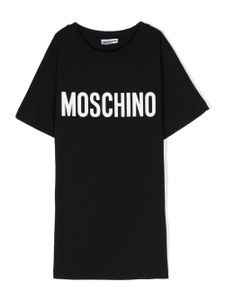 Moschino Kids t-shirt en coton à logo imprimé - Noir