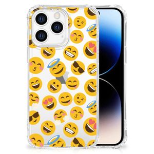 iPhone 14 Pro Doorzichtige Silicone Hoesje Emoji