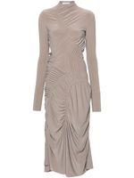 Sportmax robe Finired à fronces - Gris