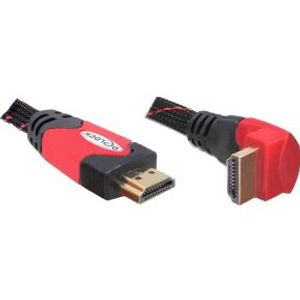 Delock 82687 Kabel High Speed HDMI met Ethernet - HDMI A male > HDMI A male haaks 4K 3 m