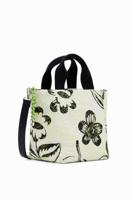 Tas met geborduurde bloemen - WHITE - U