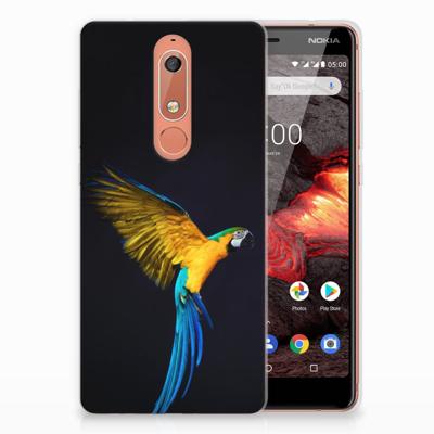 Nokia 5.1 (2018) TPU Hoesje Papegaai