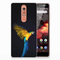 Nokia 5.1 (2018) TPU Hoesje Papegaai