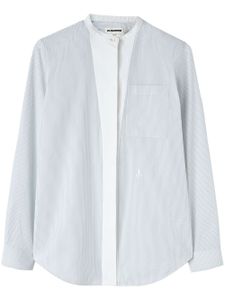 Jil Sander chemise en coton à rayures - Blanc