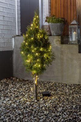 Konstsmide 3722-800 Mini-lichtketting Buiten werkt op batterijen Aantal lampen 20 Verlichte lengte: 1.9 m Timer, Schakelaar, Schemersensor