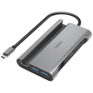 Hama USB 3.2 Gen 1-hub 7 poorten Met snellaadpoort, Met USB-C stekker, Ultra HD-geschikt Grijs