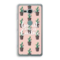 Cactus quote: Sony Xperia XZ2 Compact Transparant Hoesje - thumbnail