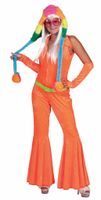 Disco Jumpsuit neon oranje - thumbnail