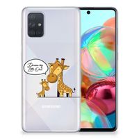 Samsung Galaxy A71 Telefoonhoesje met Naam Giraffe