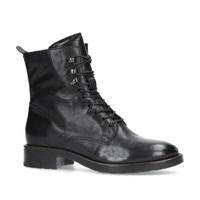 Manfield leren veterboots zwart