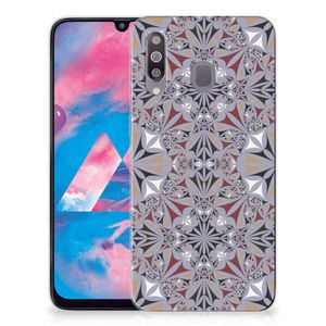 Samsung Galaxy M30 TPU Siliconen Hoesje Flower Tiles