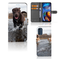 Motorola Moto E32 | Moto E32s Telefoonhoesje met Pasjes Honden Labrador