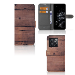 OnePlus 10T Book Style Case Old Wood