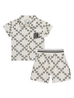 Karl Lagerfeld Kids ensemble short-polo monogrammé - Tons neutres