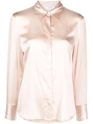 Peserico Blouse van satijn- en zijdemix - Roze