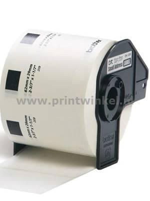 Label etiket brother dk-11209 29 mm x 62 mm adres wit