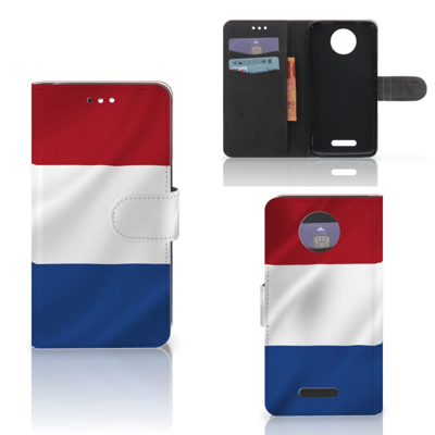 Motorola Moto C Plus Bookstyle Case Nederlandse Vlag