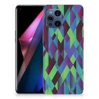 OPPO Find X3 | X3 Pro TPU Hoesje Abstract Green Blue - thumbnail