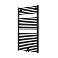 Designradiator Plieger Palmyra 681 Watt Midden- of Zijaansluiting 117,5x60 cm Mat Zwart