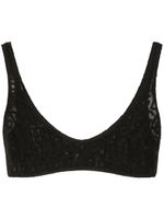 Dolce & Gabbana soutien-gorge à logo DG en jacquard - Noir - thumbnail