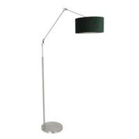 Steinhauer Vloer Leeslamp Prestige Chic RVS met 40cm groen velourse kap 8103ST - thumbnail