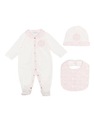 Roberto Cavalli Junior trousseau de naissance à logo imprimé - Blanc