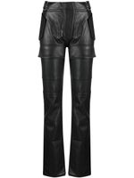 MISBHV pantalon droit en cuir artificiel - Noir