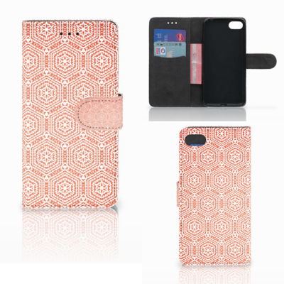 Huawei Y5 2018 Telefoon Hoesje Pattern Orange Huawei Y5 2018 Telefoon Hoesje Pattern Orange