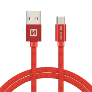 Swissten Micro-USB naar USB kabel - 1.2M - Rood