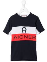 Aigner Kids t-shirt à logo imprimé - Bleu