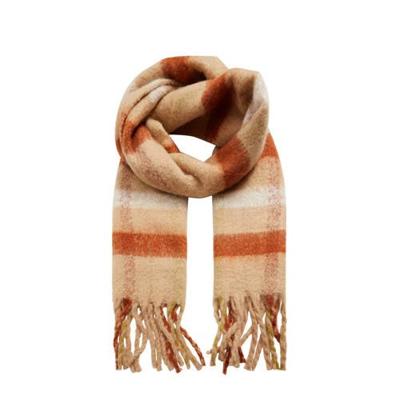 Mango geruite sjaal lichtroze