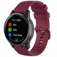 By Qubix - Compatible met Garmin Vivomove 3 / HR/Luxe/Sport/Style/Trend - Sportband met motief - Wijnrood - Compatible Garmin bandje - Bandbreedte: 20mm