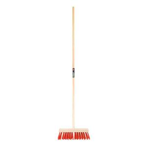 Polet Straatbezem 290MM Rood M/ST 1,4M