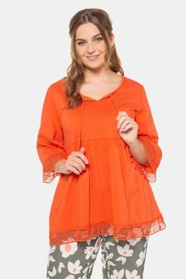 Ulla Popken Tuniek, wijd uitlopende 3/4 mouwen - Grote Maten Ulla Popken Tuniek, wijd uitlopende 3/4 mouwen - Grote Maten